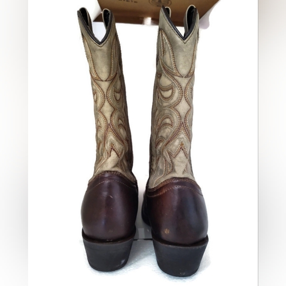 Laredo Women's Vintage Leather Cowboy Festival Rodeo Boots Size 7M - Picture 2 of 6